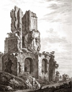 La tour Magne, 1804, reproduction de Clérisseau - Collection privée.