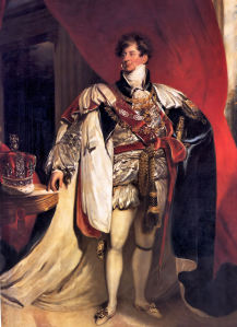 Thomas LAWRENCE (1769-1830), Coronation portrait of George IV, 1821, oil on canvas, Royal Collection. Thomas LAWRENCE (1769-1830), Coronation portrait of George IV, 1821, oil on canvas, Royal Collection.