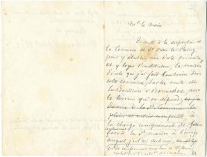 Minutes d'une lettre de François Guizot au maire de Saint-Ouen-le-Pin Minutes d'une lettre de François Guizot au maire de Saint-Ouen-le-Pin